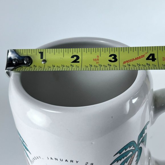 Vtg Super Bowl XXIX 29 Miami FL Ceramic Beer Mug Stein Joe Robbie NFL - Picture 11 of 11